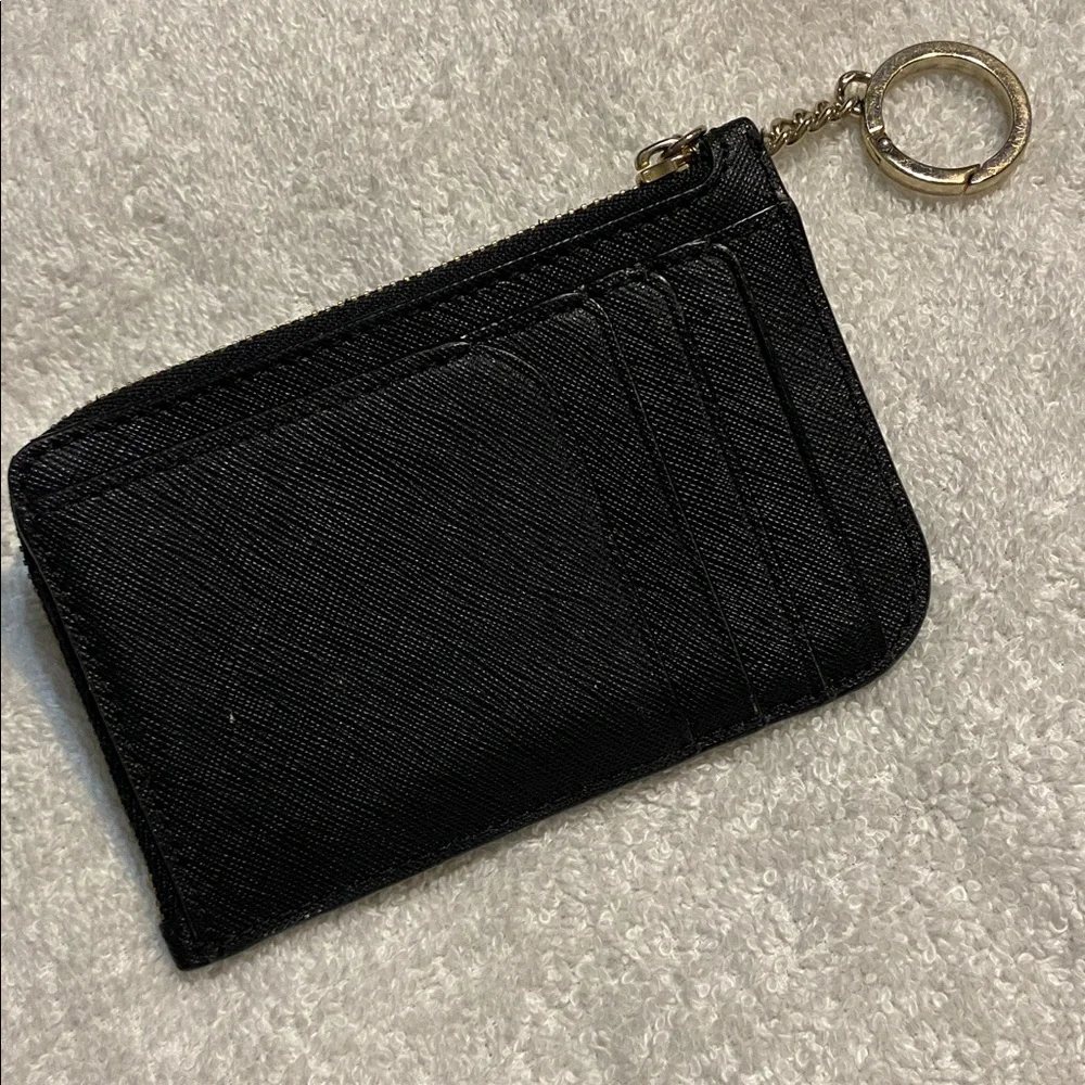 Kate Spade Black Card Holder Keychain